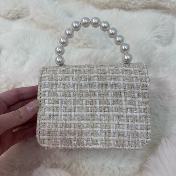 Ce Ce Co Pink mini purse with charms and pearl handle -Maisonette - Picture 7 of 9